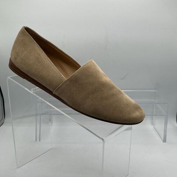 Franco Sarto Shoes - Franco Sarto Women’s Glow Flats Size 9 Tan Suede Slip-On Loafer Neutral Casual